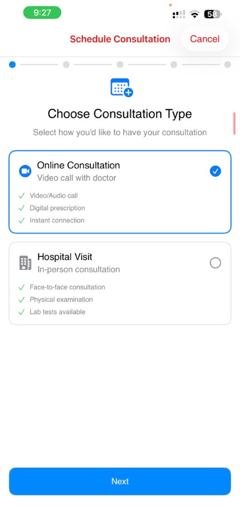 Schedule an online or in-person consultation